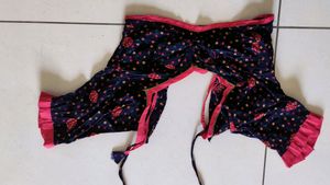Ruffle 3 piece Poshak in pure cotton material