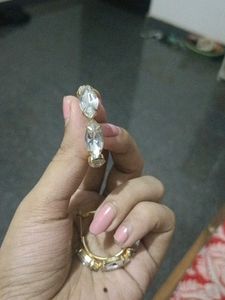 Elegant Hoop Earrings with Crystals