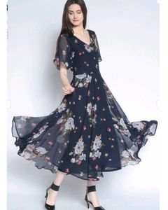 Chic Floral Print Midi Dress