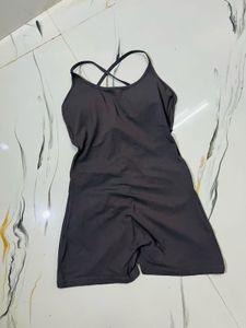 Sleek Grey Bodysuit/Swim Set