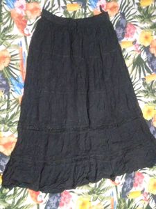 Black Tiered Maxi Skirt