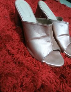 Rose Gold Ethnic Heels