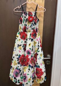 Floral Print Smocked Dress