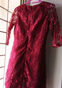 Maroon 1 Piece Dress