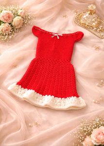 Handmade Red Crochet Baby Dress