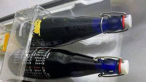 AGI Blue Glass Water Bottle