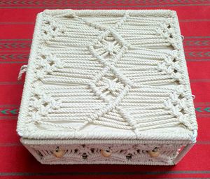 Handmade Macrame Storage Box