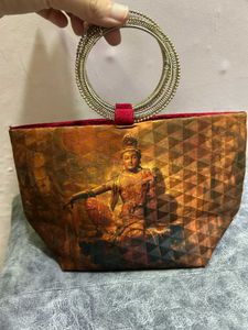 Unique Buddha Print Handle Bag