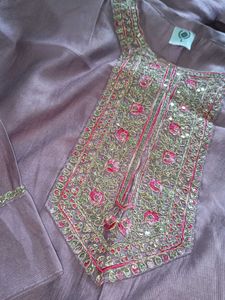 Embroidered Kurta with pant set
