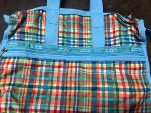 Colorful Plaid Duffle Bag