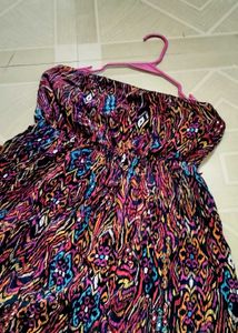 Boho Print Strapless tube Dress
