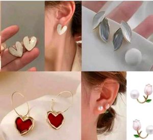 Chic Heart & Floral Earrings Set