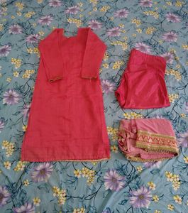 Elegant Orange Indian Suit Set
