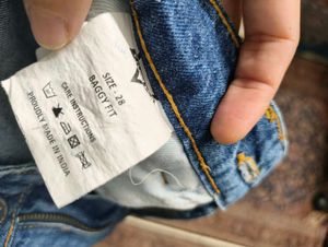 Two Blue Baggy Jeans