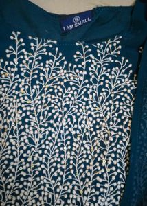 Elegant Teal Embroidered Anarkali