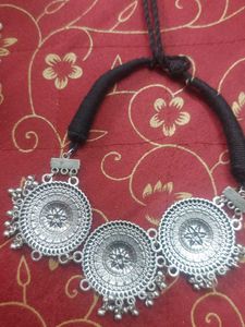 Oxidized Silver Necklace