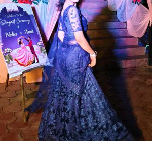 Royal Blue Embroidered Lehenga Choli