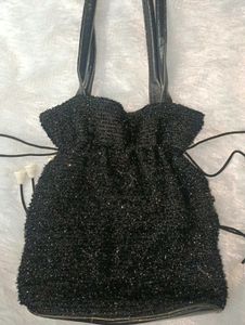 Sparkly Black Mini Backpack
