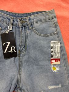 Cute Denim Daisy Shorts