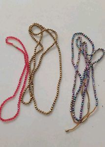 Set of 3 pure crystal chains