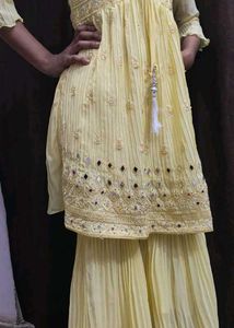 Yellow Embroidered Kurta Set