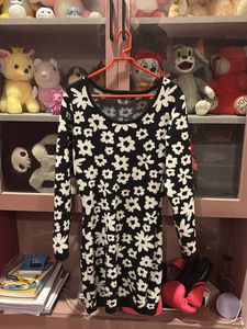 Floral Print Long Sleeve Mini Dress