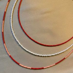 pink Beaded Layering Necklace🩷
