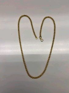 Anti Tarnish Gold Bead Chain Necklace