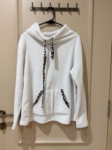 Cozy Leopard Trim Hoodie