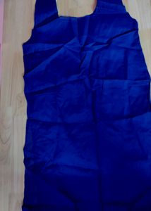 Royal Blue Georgette Chikankari Kurti With Inner
