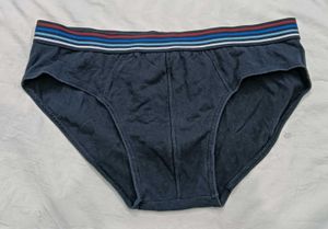 Men's Blue⭐ Briefs with Striped Waistband