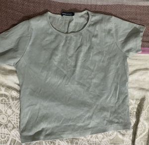 Light Blue Cropped T-Shirt