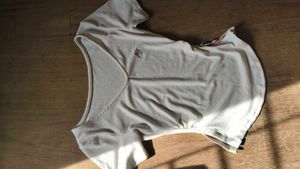 Cream V-Neck T-Shirt