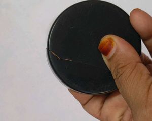 Vintage Compact Powder Case Almond Dust water