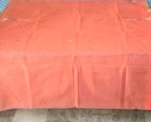 NEW thread work Orange golden saree with fall