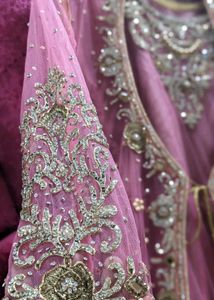 Stunning Pink Embellished Wedding Dress