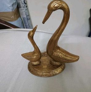 Decorative Brass Swan Showpiece