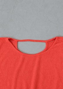 Orange Dolman Sleeve Cropped Top