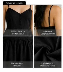 H&amp;M Black Cami skater Mini Dress