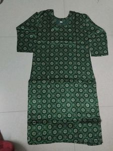 Green Printed Kurta