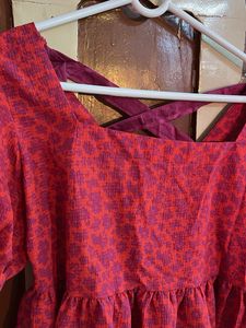 magenta pink tunic top