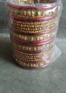 Red Chudi With Kangan Sets 2 Darjan