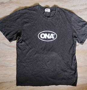 ONA Black Graphic Tee - Size Medium