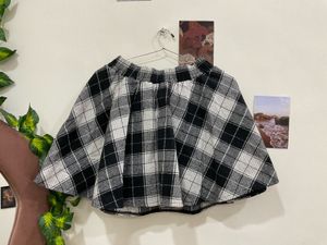 Checked Skater Skirt