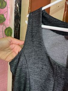 Sleek Sleeveless Grey Dress