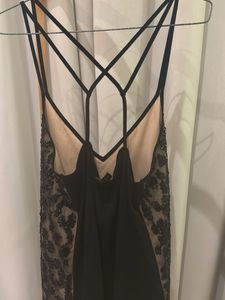 Sparkly Sequin black &amp; nude Camisole Top