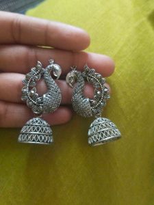 combo of 2 Exquisite Peacock Jhumka Earrings
