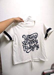 White "Young Scrappy &amp; Hungry" Graphic Tee