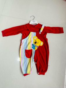 Cute Red Bear Romper