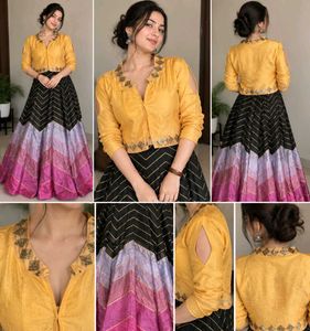Ethnic Skirt with Chevron Design
